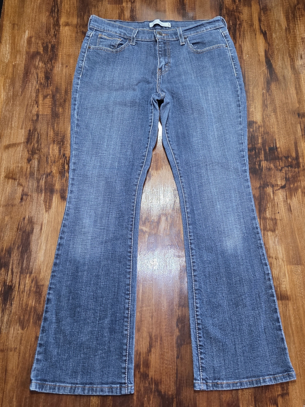 Levis 515 Jeans Size 8S W30 L29 Womens Boot Cut Stretch Low Rise Blue Denim